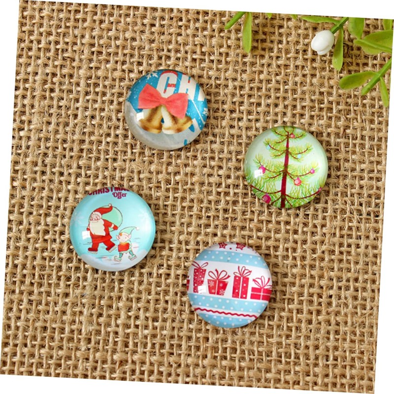 COHEALI Foil Christmas Decorations 200pcs Round Tiles Glass Gemstone for