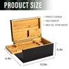 ARRAWIS Large Bamboo Storage Box with Removable Tray Kit -