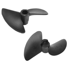 Fielect 2Pcs 2 Blades Propeller for Ship Model Rc Boat Propeller Model Black Plastic Positive Paddle 38mm Diameter 1.4 Pitch 4.8mm Hole Dia