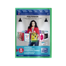 OXFORD Polyvision A4 Document Protector 60 Sheets / 30 Pockets Polypropylene Cover Green