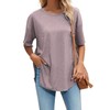 Halife Women's Cotton Blend Short Sleeve Tunics for Leggings Crew