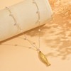 foyjoey Gold Fish Pendant Necklace for Women, 18K Gold Plated