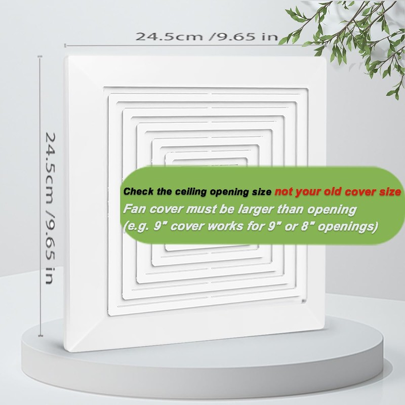 SL-JIJI 9x9 Inch Bathroom Fan Cover, Exhaust Fan Grille Replacement,