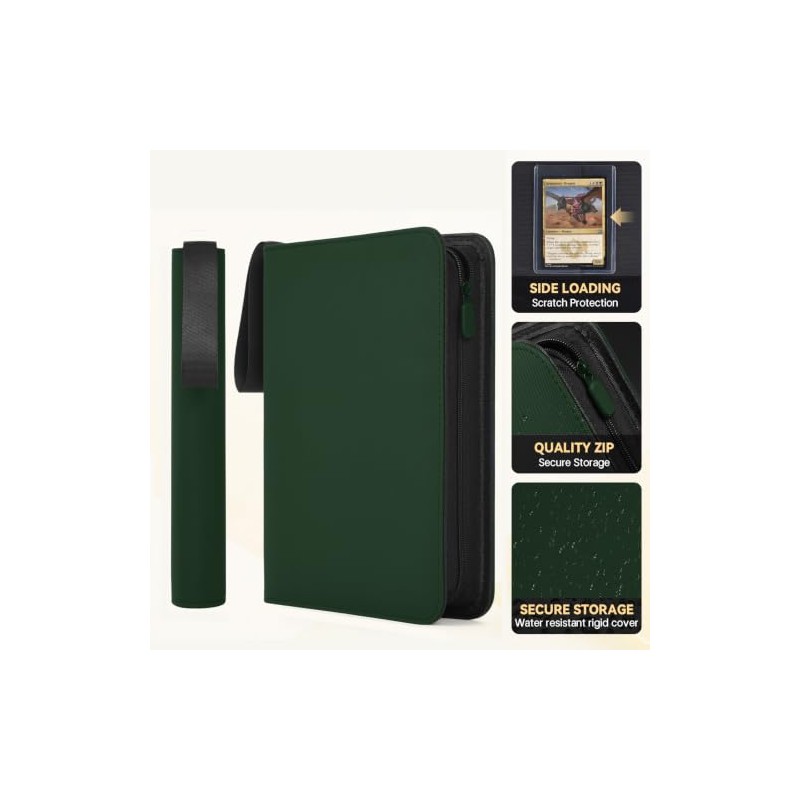 Carpeta Toploader de 4 bolsillos para tarjetas Toploader rígidas de