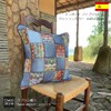Out Style 45x45 Gobelins Imported Fabric Cushion Cover (Denim Stitch,