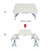 M-K Aluminum Folding Camping Picnic Table with 4 Bench Chair
