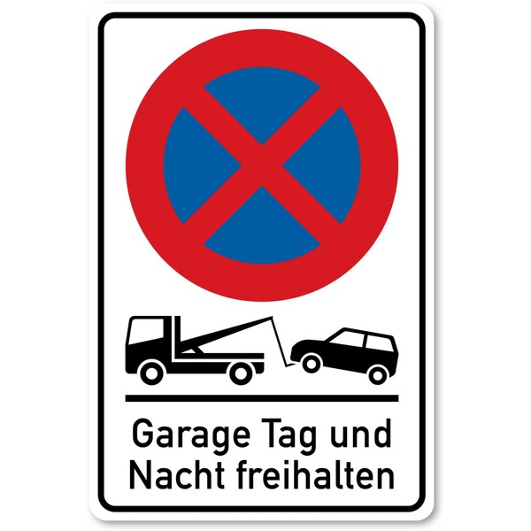 High Quality Stickers - No Parking with Towing 30cm x