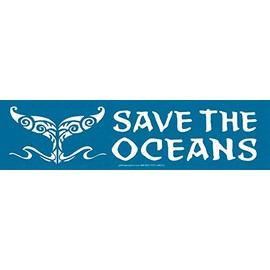 Save The Oceans - Bumper Sticker/Decal (8.75" X 2.25")