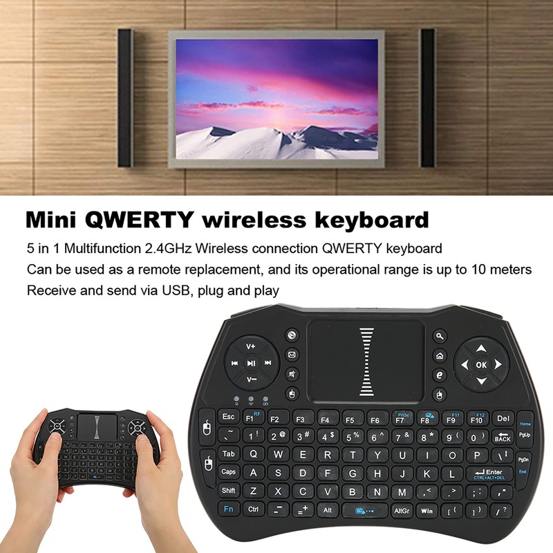 Mini Wireless Keyboard Remote 2.4GHz USB Reciver QWERTY for Android