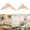 Zerodis 4 stücke Holz Geschnitzte Möbel Appliques Ecke Onlay Applique