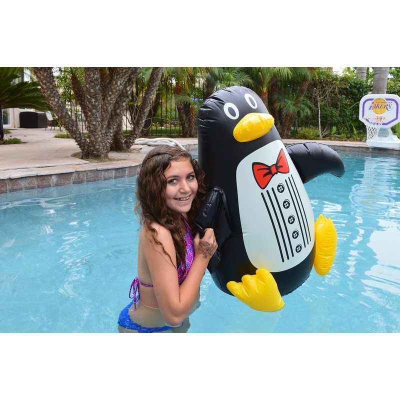 Poolmaster 81435 Decoración Flotante para Patio Trasero, 33 Pulgadas, pingüino