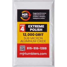 3 Pounds of MJR Tumblers Premium Quality Extreme Polish 12,000 Grit Sub Micron Aluminum Oxide Rock Polishing Powder. for Unparalleled Quality and Performance. A Disabled and Veteran Owned Company!