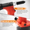 UPWOOD Pneumatic Hydraulic Pop Rivet Gun, Self-Suction Air Riveter Riveting