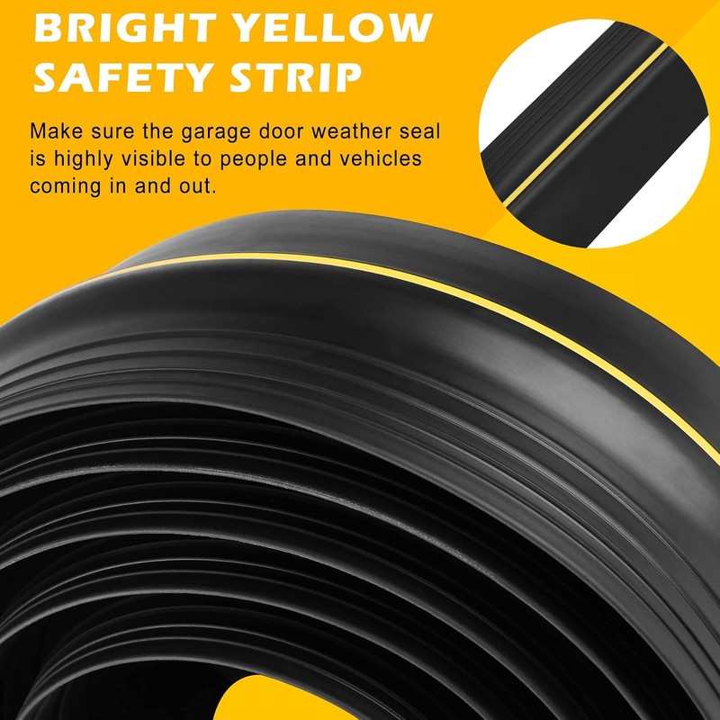 12Ft Universal Garage Door Bottom Threshold Seal Strip with 10oz