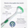 Action GuruNanda Dual Action Tongue Scraper (1 Pack), 2-in-1 Tongue
