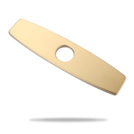 ARCORA 10.2 Inch Faucet Plate, Kitchen or Bathroom Faucet Deck Plate for 1 or 3 Hole, Stainless Steel Sink Hole Cover Escutcheon, Brushed Gold