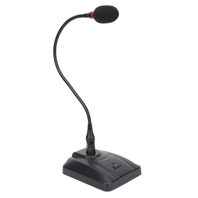 Gooseneck Condenser Microphone Flexible 6.35mm Wired Desktop Microphone for Broadcasting