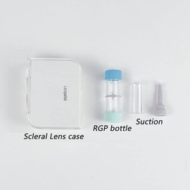 RGP Hard Contact Lens Case with Plunger & Semi-Scleral Lens Insert Tool and Remover - Portable Storage Box