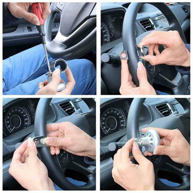 Riloer Car Handle Spinner Steering Wheel Knob Universal Metal Steering