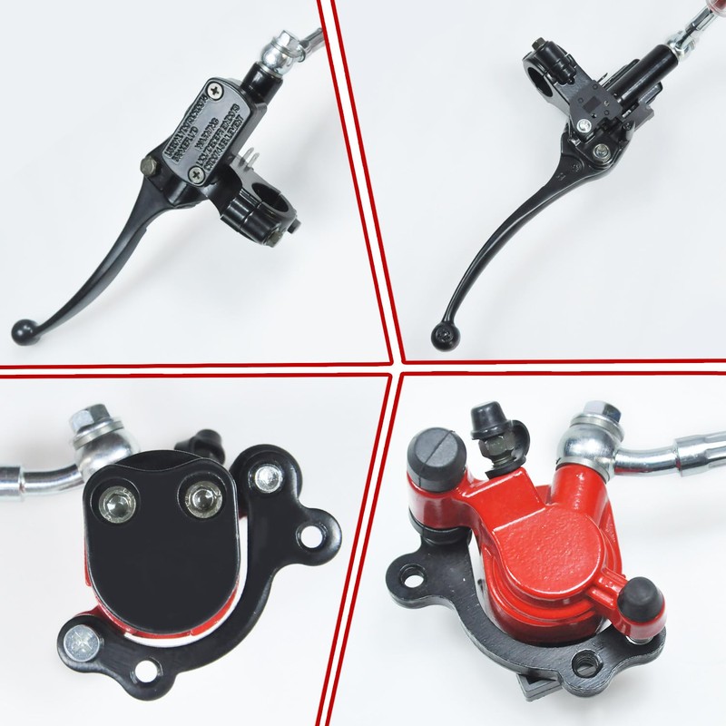 HOOUP Mini Bike Left Hydraulic Brake Caliper System 180mm Disc