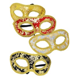 S.fields.inc, Venetian Mask, Set of 4, Masquerade, Masquerade, Halloween, Party, Cosplay Accessory (Colombina)