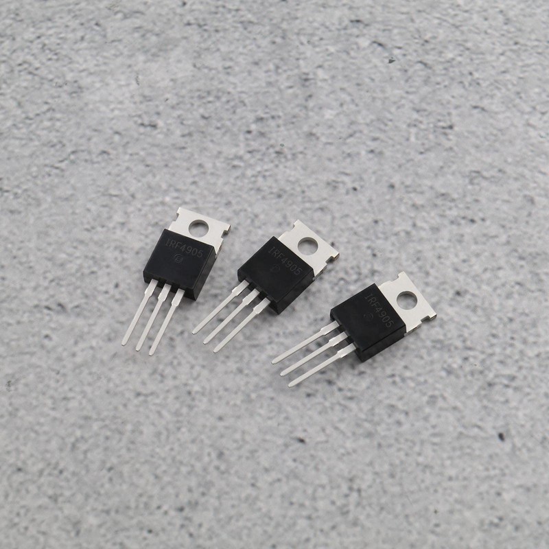 10pcs IRF4905 Transistor MOSFET TO-220 Transistor with Field Effect, Channel,