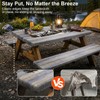 pickyNproud Picnic Table Cover with Bench Covers Portable Table Cloth