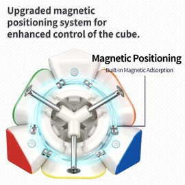Moyu RS Skewb Magnetic Skewb M Puzzle Stickerless Magic Cube Easy Turn & Smooth Faster & Professional Cube(Maglev Version)