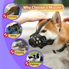 Dog Muzzle，Anti Biting and Stop Chewing，Drinking and Breath Free， Soft