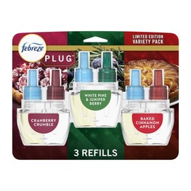 Febreeze Luxe Variety Pack Mix New Limited Edition Plug in Scented, (3) of 0.87 fl oz Refills (Winter Mix)