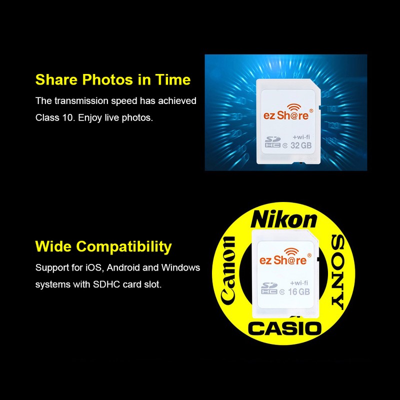 EZ share SD Card Wireless WiFi Share Card Flash Card