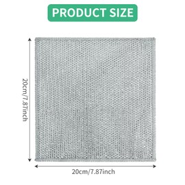10 Pcs Double Layer Wire Cleaning Cloths Dishcloths for Washing Up 20x20cm Non Scratch Multipurpose Stainless Steel Wash Cloth Dishwashing Rags Reusable Metal Mesh Washing Dishcloth for Kitchen