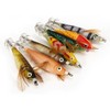 Wood Shrimp Squid Hook Lures Wood Shrimp Bait with Squid