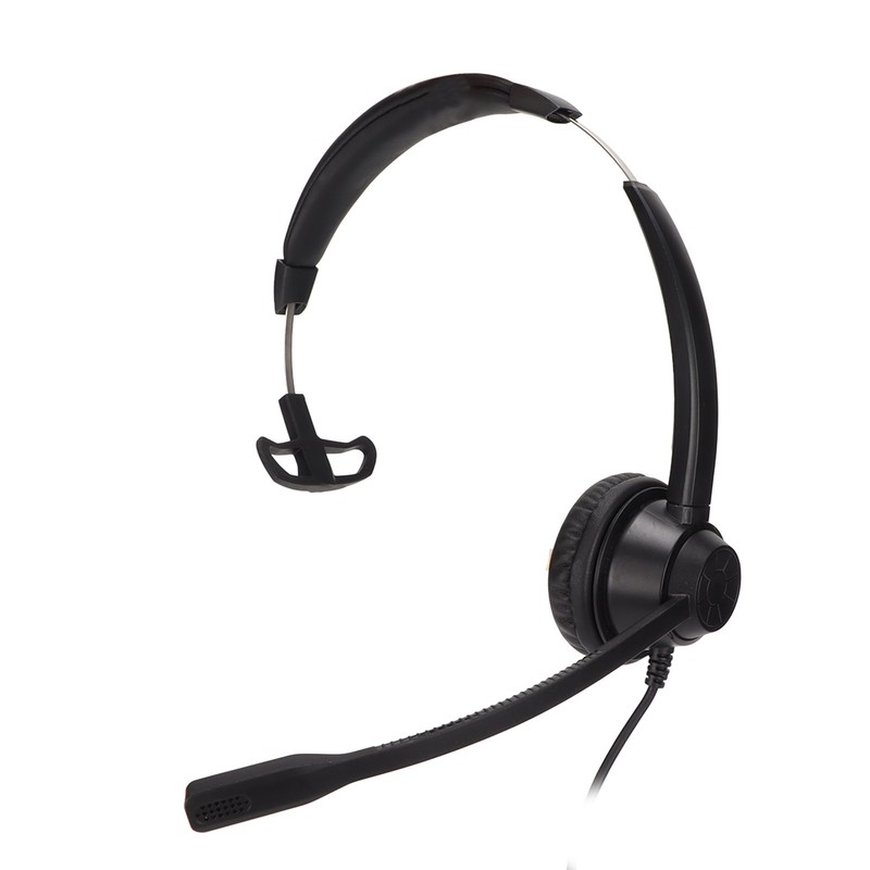 Telephone Headset Noise Reduction Volume Control 3.5mm Straight Plug Unilateral