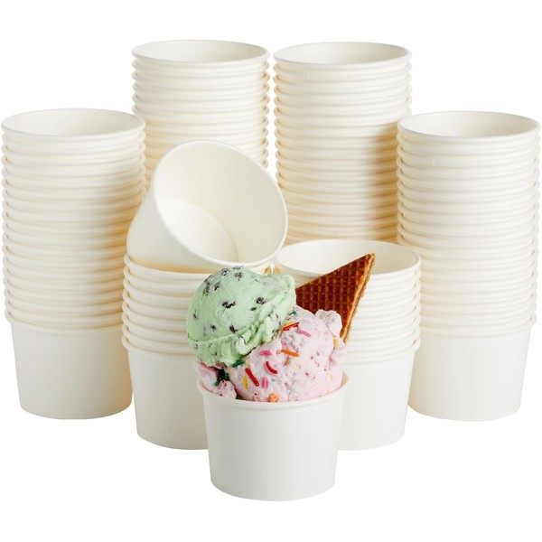 pafnisoin Paper Ice Cream Cups, Pack of 50, Dessert Glasses,