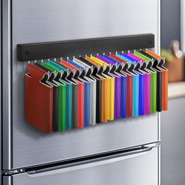 ProtectHobby Can Cooler Sleeves Holder Magnetic for Fridge, Wall Mount Beer Sleeves Dispenser Organizer 20 Hooks