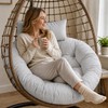 Water-Resistant Egg Chair Cushion Replacement, Light Grey, 47 x 47