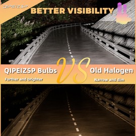 QIPEIZSP headlight bulbs compatible with Kenworth T680 T880 (2013-2019), 9005/HB3/H10 High Beam+H11/H9 Low Beam, 36000LM 6500K white Super Bright, Pack of 4