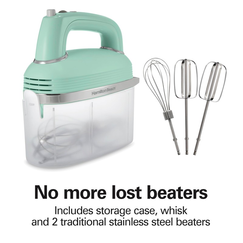 Hamilton Beach Vintage-Style 5-Speed Electric Hand Mixer, Powerful 1.3 Amp