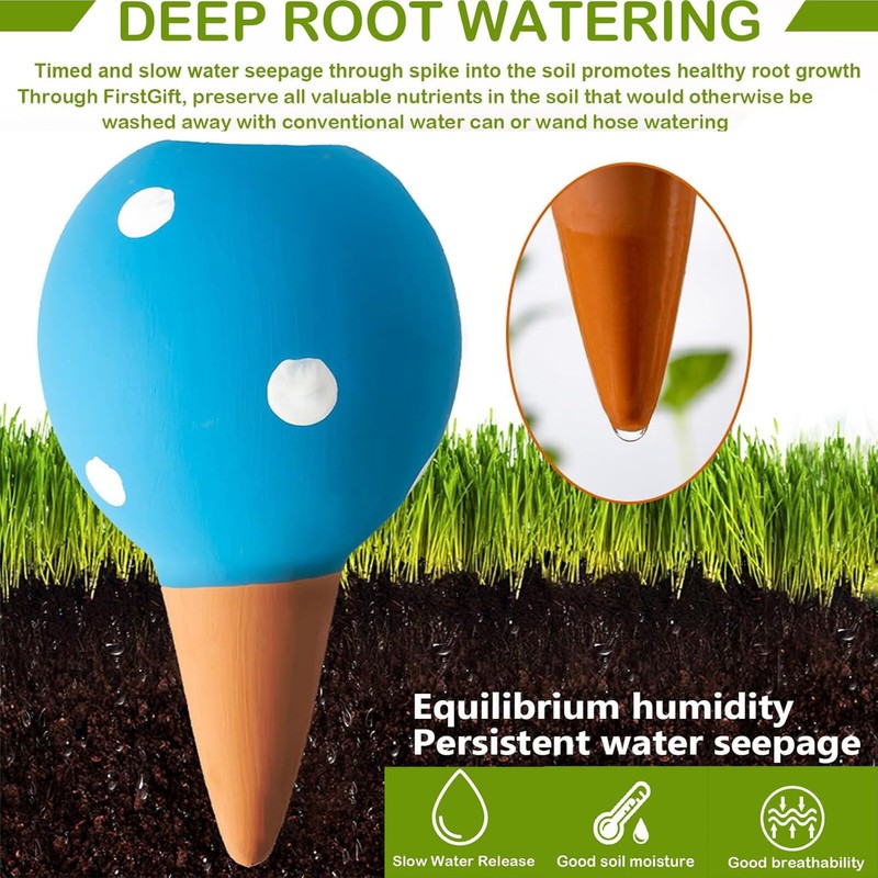 Yharnamite 4 Pcs Terracotta Self Watering Devices, Watering Globes, Professional
