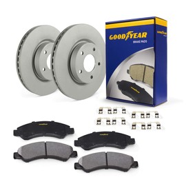 Goodyear Brakes PRK59793F | Front Truck & SUV Brake Kit with Pair (2) of AntiOx Coated Brake Rotors and Carbon-Ceramic Brake Pads fits Acura MDX 20-17; Honda Pilot 21-16, Ridgeline 20-17