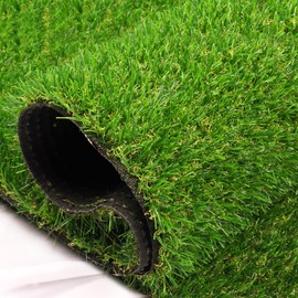 Green Artificial Grass 3 FT x 9 FT, Heyroll 0.8" Fake Grass Turf Mat, Indoor Outdoor Artificial Lawn Rug, Dogs Pet Synthetic Grass Carpet for Landscape Garden Backyard Patio,Customized