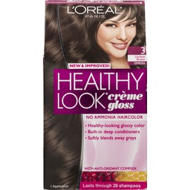 L'Oreal Paris Healthy Look Creme Gloss 3 Darkest Brown Espresso