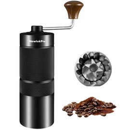 NewlukPro M6 Manual Coffee Grinder,Capacity 25g,Hand Coffee Grinder with Aluminum Body,Sharp Hexagonal Grinding Burr Core,Portable Manual Coffee Bean Grinder for Pour Over French Press Espresso