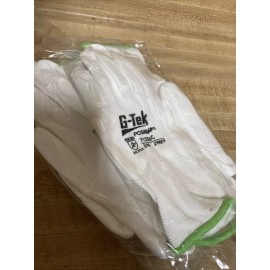 Protective Industrial Products - PIP 3 Pairs G-Tek Industrial Safety Work Gloves Polyurethane Palm Coated Medium New