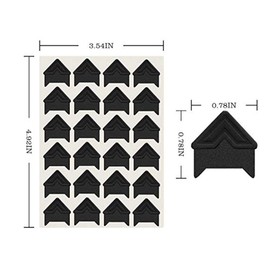 Yesallwas 10 Sheets (240PCS) Black Photo Corner Stickers Holder Protectors Self Adhesive Photo Mounting Corner Stickers Picture Corners for DIY Scrapbooking Photo Album Personal Journal Diary