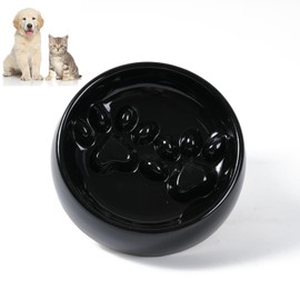 Deapeey Dog Slow Feeder Bowl Ceramic, Non-Slip Slow Feeder Bowl for Small Medium Dogs & Cats, Puzzle Puppy Food Dish for Fast Eater