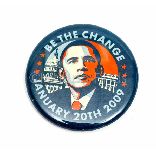 2009 Barack Obama Inauguration Shepard Fairey Art Pinback Button *