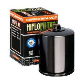 HiFlo Racing Oil Filter Glossy Black HF171BRC Harley Davidson