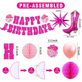 Western Cowgirl Happy Birthday Decorations